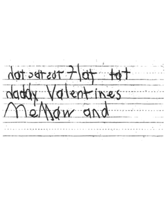 Meg's Handwriting Before